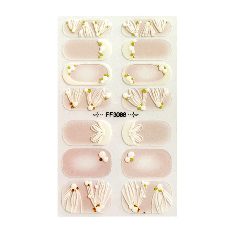 Women's Gemstone Inspired Almond Shaped Nails Stickers in Multiple Colors-C-Theone Apparel