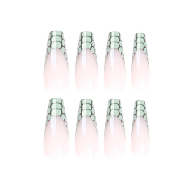 Women's Nail Stickers in Green Animal Print Patterning-Theone Apparel