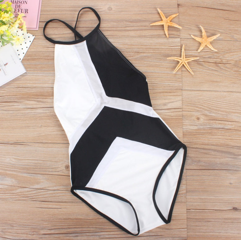 Women's One Piece Maternity Swimsuit with Floral Print-Black-Theone Apparel