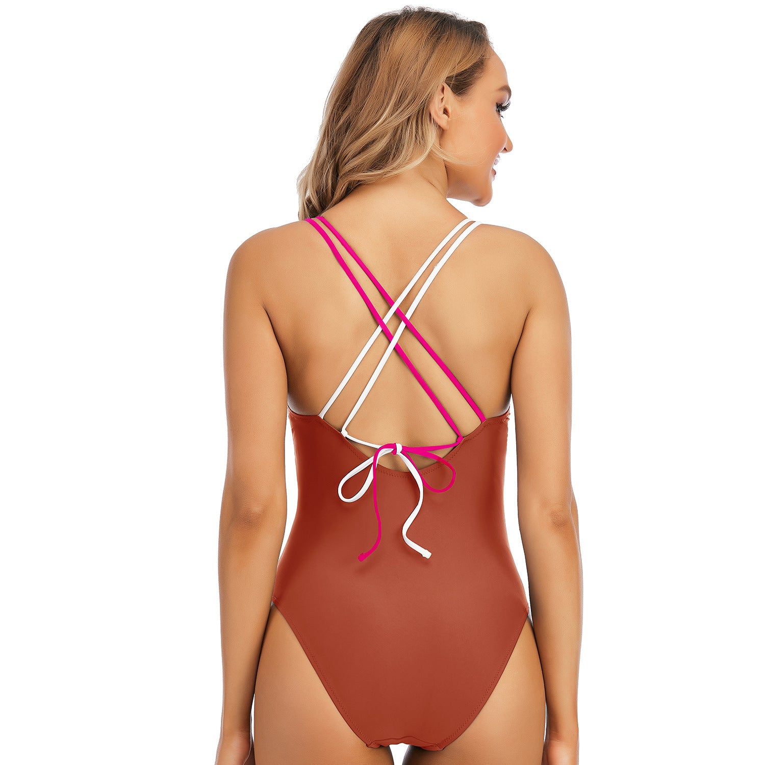 Women's One Piece Swimsuit with Off Shoulder Ruffle Sleeves-Theone Apparel