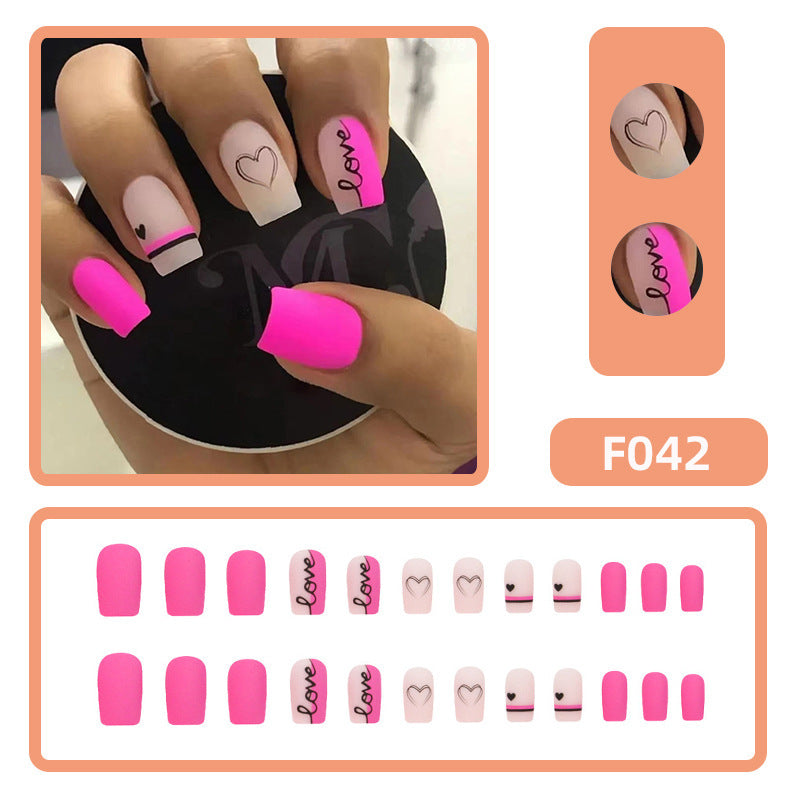 Women's Romantic Valentine's Day Pink and Nude Nail Set-Theone Apparel
