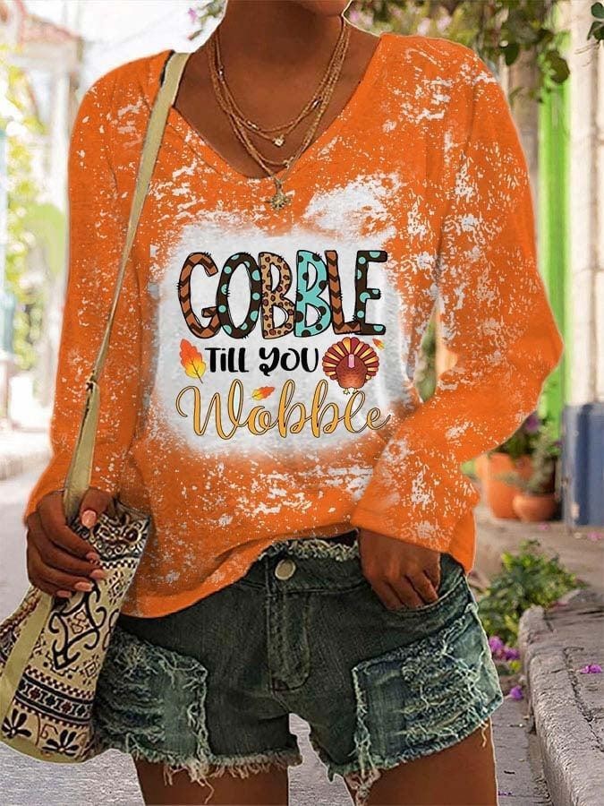 Women's Soft V-Neck Lightweight Christmas Shirt in Various Colors-Theone Apparel