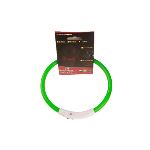 USB Rechargeable Flashing Pet Collar For Night Safety