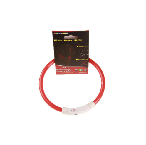 USB Rechargeable Flashing Pet Collar For Night Safety