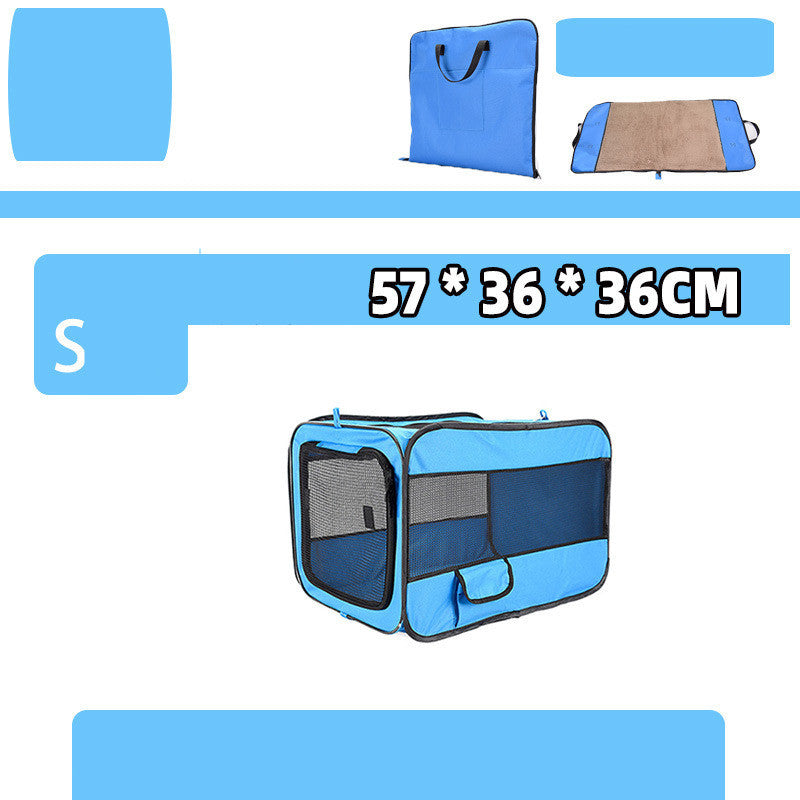 Folding Fabric Pet Travel Carrier Bag With Safety Zippers