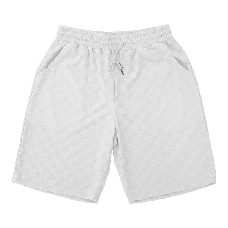 Pantalones cortos a cuadros de ajuste suelto para días informales activos