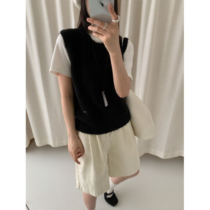 Women's Casual Korean-style Candy Color Knit Vest