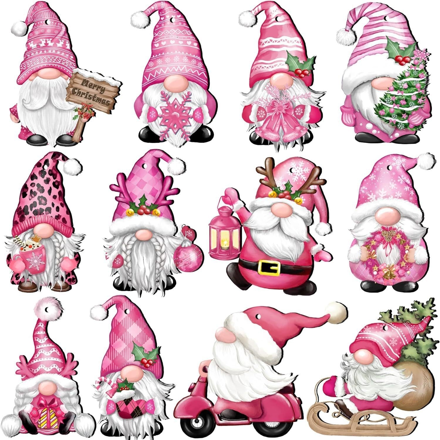 Whimsical Miniature Santa Decoration with Large Gnome Hat