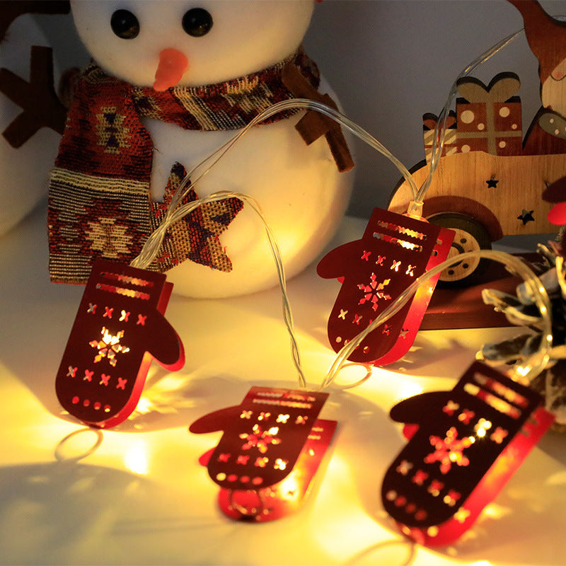 Christmas Themed LED String Lights Hanging Decoration with Christmas Symbols