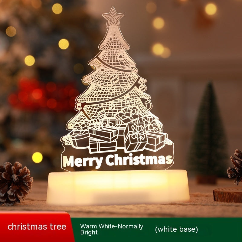 Christmas and New Years Themed LED Acrylic Light Up Table Decorations