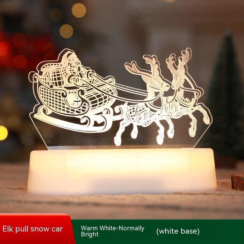 Christmas and New Years Themed LED Acrylic Light Up Table Decorations
