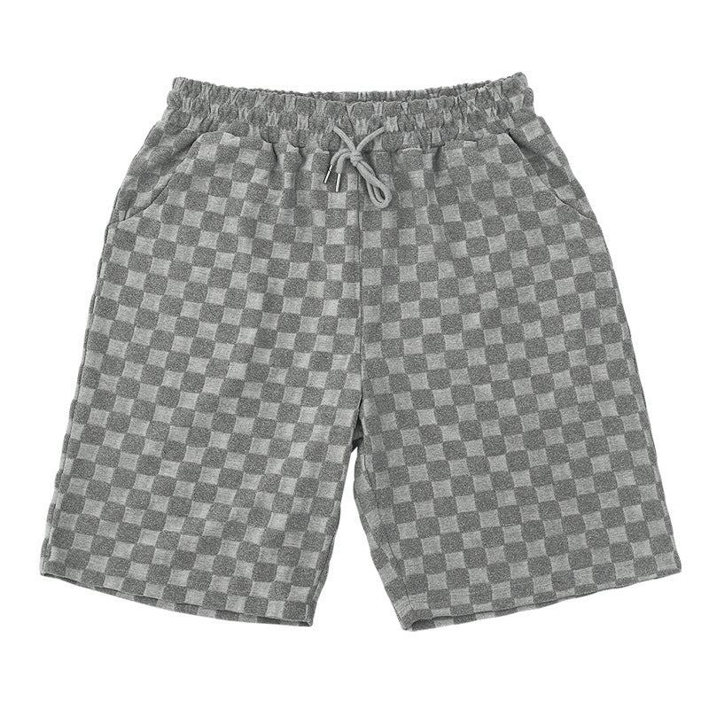 Pantalones cortos a cuadros de ajuste suelto para días informales activos