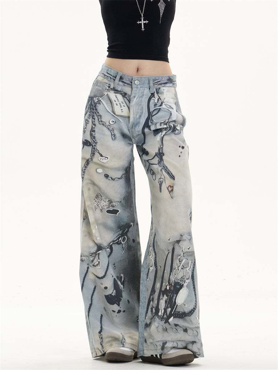 Wide-Leg Straight Jeans with Multi-Pocket Everyday Utility