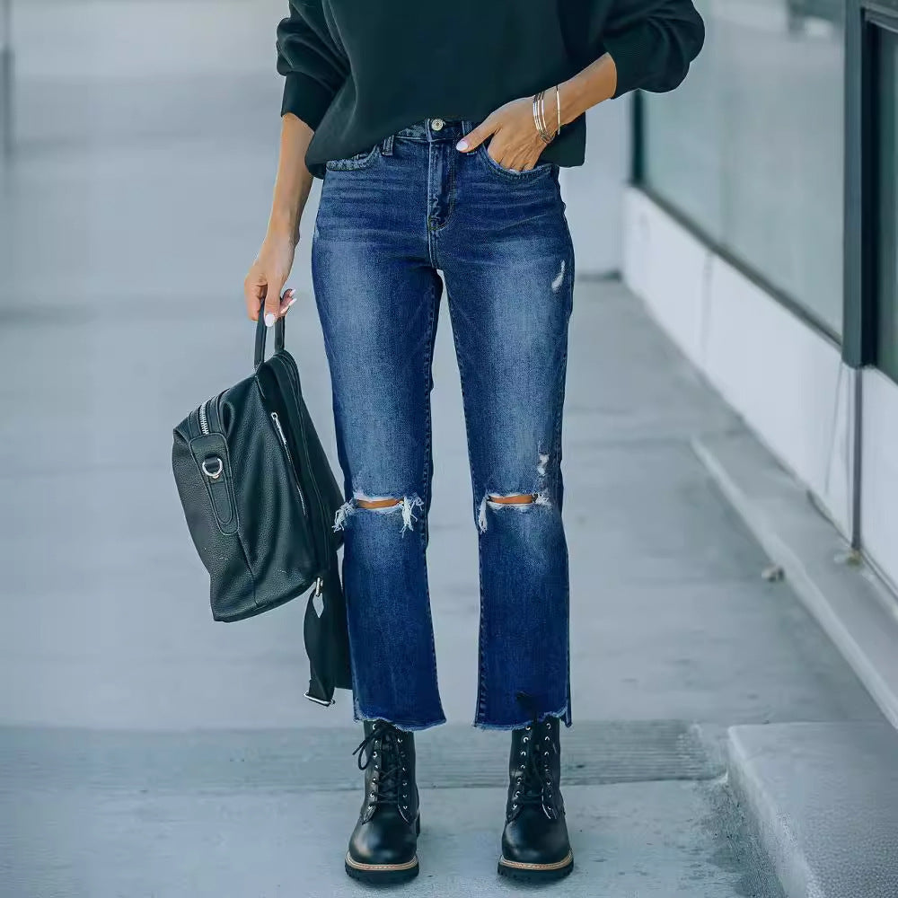 Rebound Slim-Fit-Abflussjeans für das Herbst-Winter-Styling