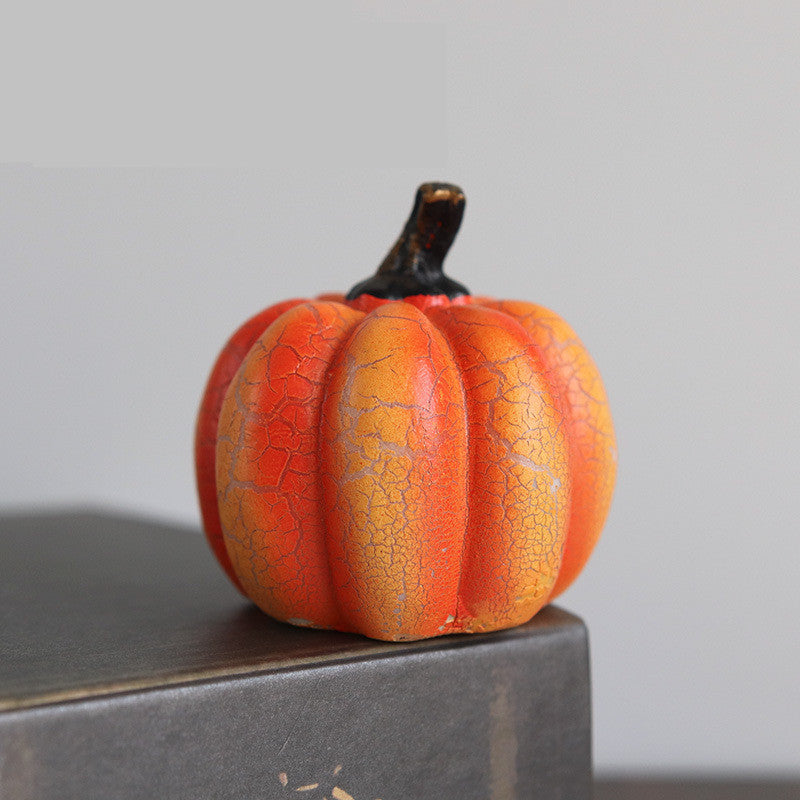 Orange Gourd Halloween Decoration with Lighted Interior in Pumpkin Color