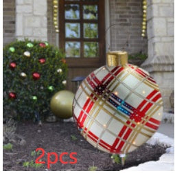 60 Centimeter Hanging Oversized PVC Christmas Ornaments for Exterior Decor