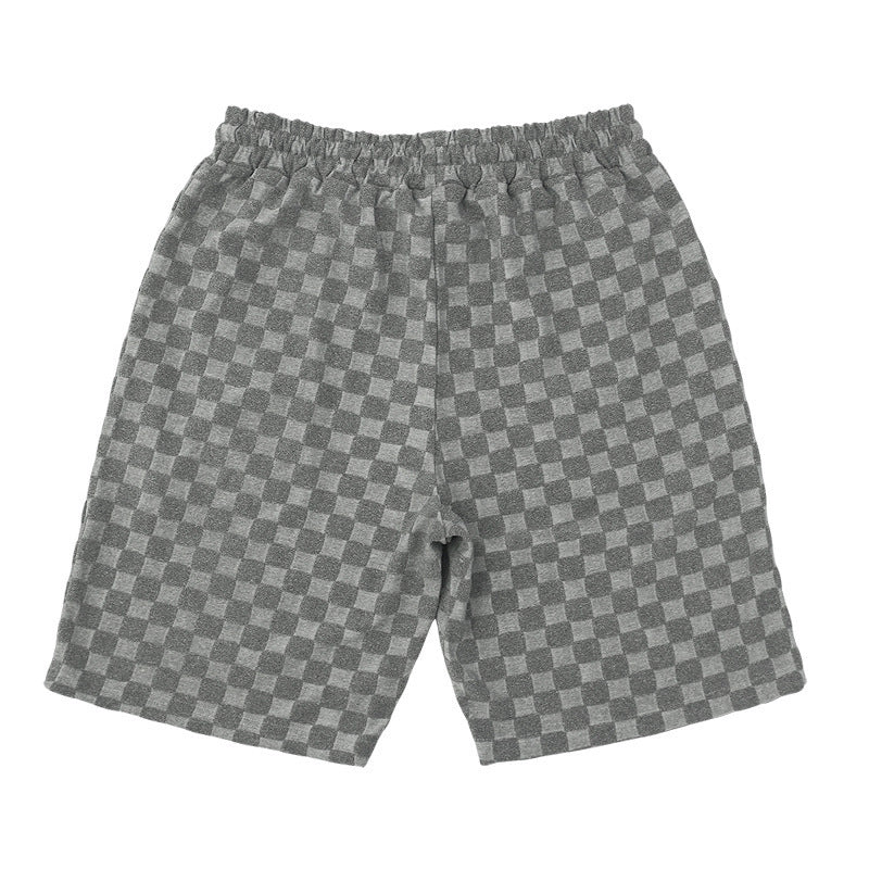 Pantalones cortos a cuadros de ajuste suelto para días informales activos
