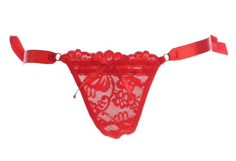 Hip Tie Ribbon Lacy Tanga Ropa interior