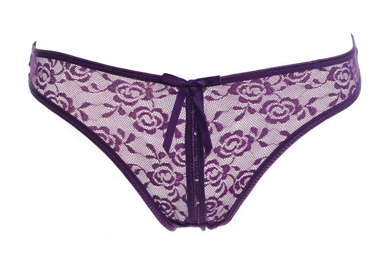 Lacy Low Low Bow Bow Thongs