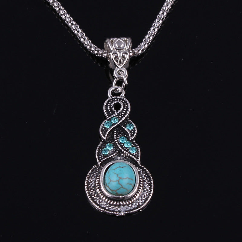 Twisted Turquoise and Metallic Necklace