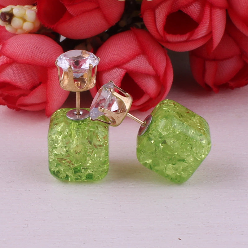 Cube Shaped Double Sided Earrings