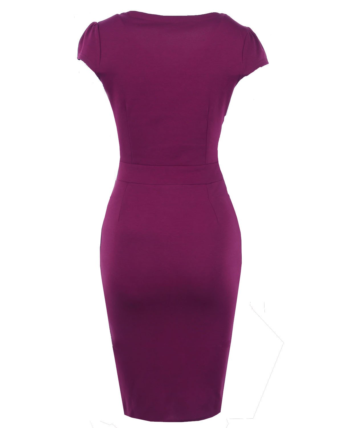 Sleek Crossover Bodice Sheath Dress