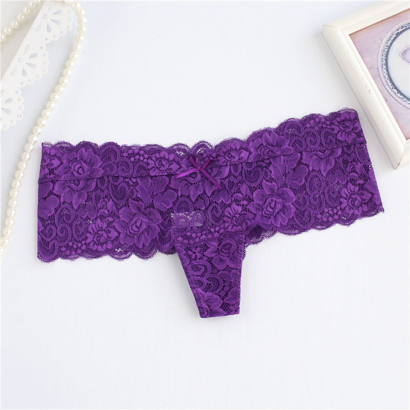 Blumenspitze mit weitem Rock Tanga Panty