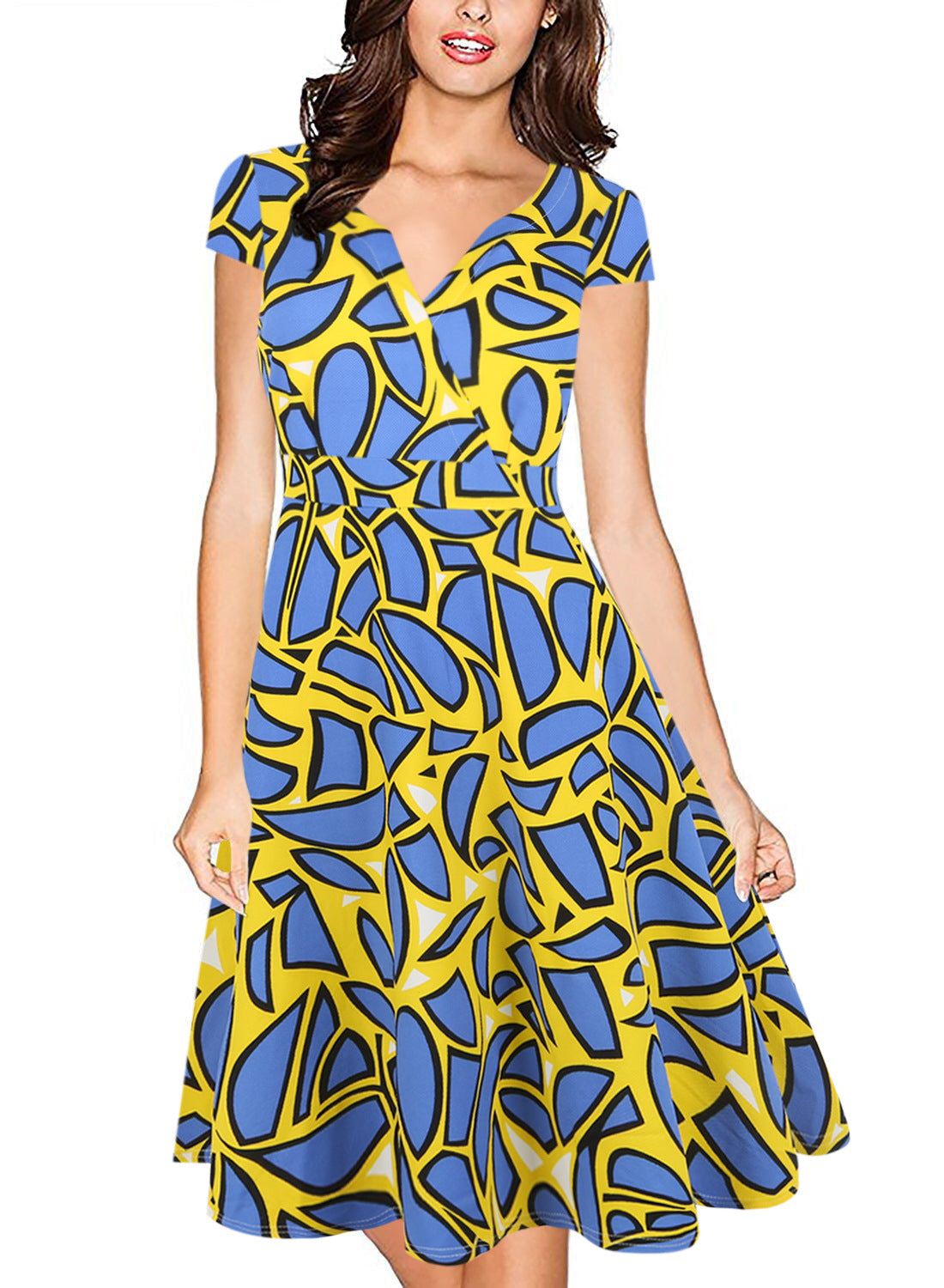 MOD Abstract Surplice Surplice Dress