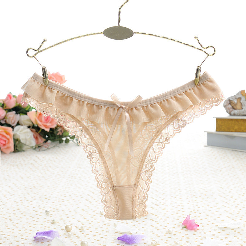 Sweetheart Lace Bowtie Thong Panty