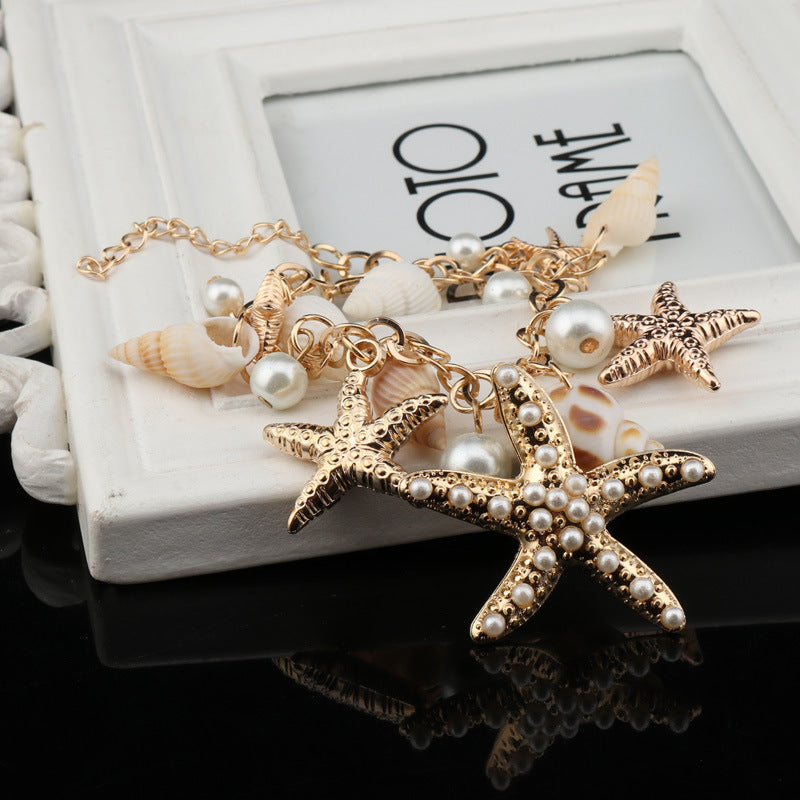 Starfish and Shells Charm Bracelet