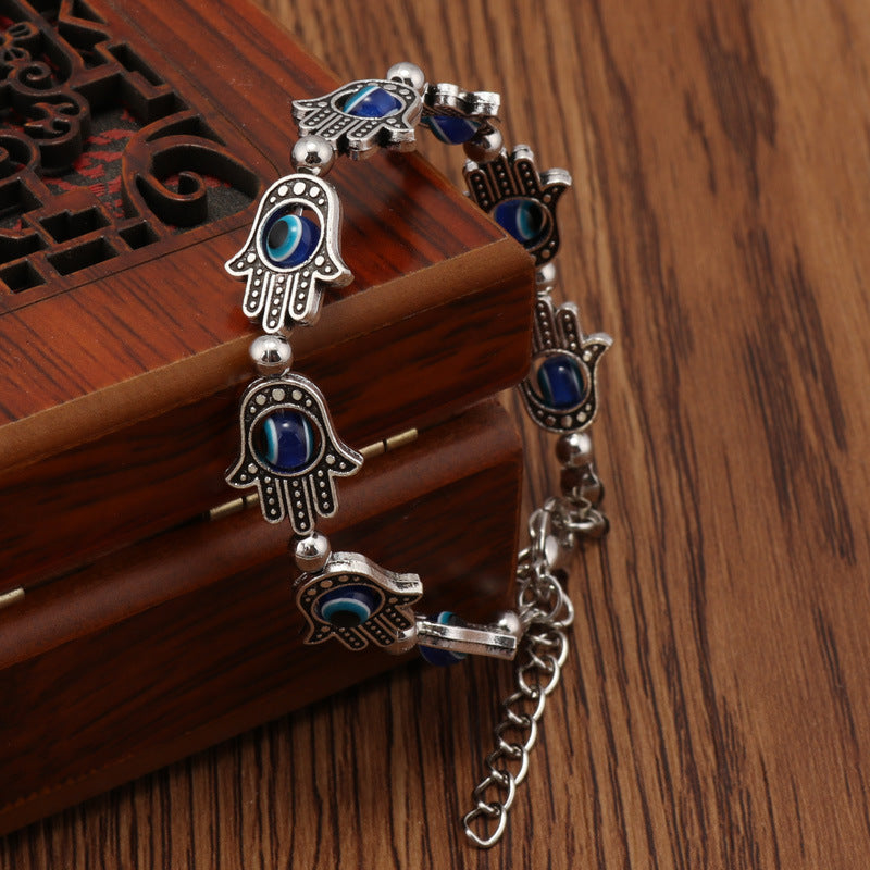 Hamsa Metal Charm Bracelet