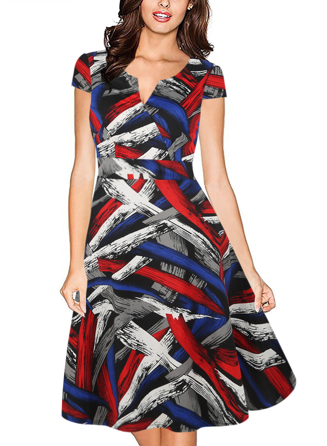 MOD Abstract Surplice Surplice Dress