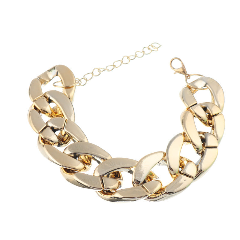 Thick Chain Link Metal Bracelet