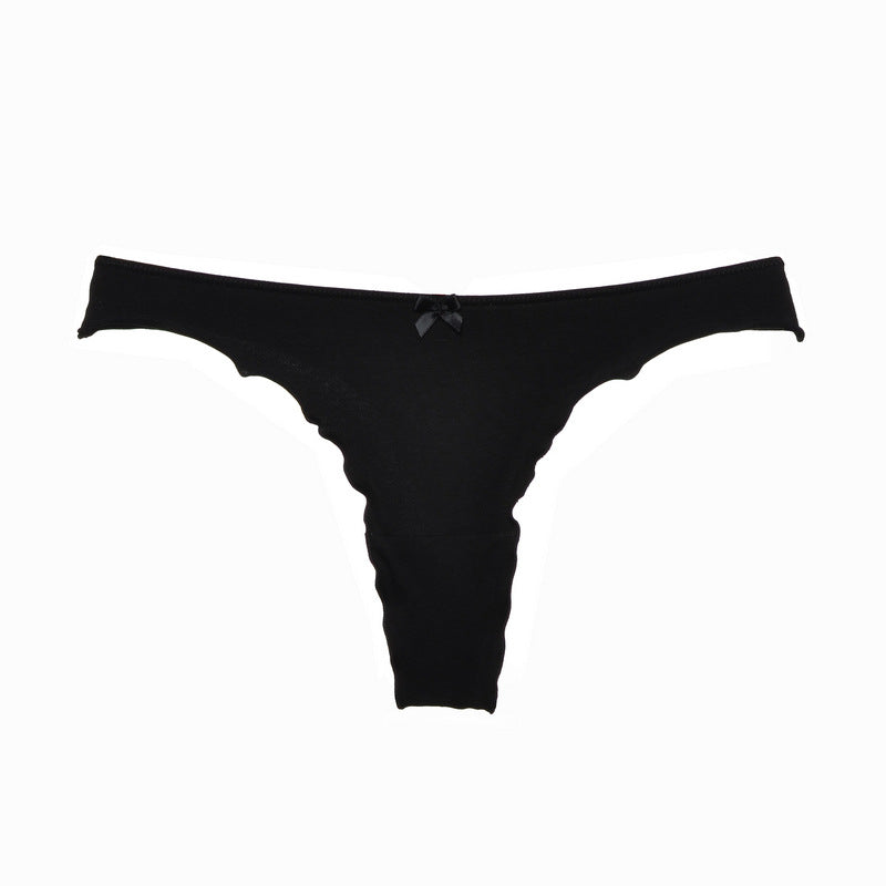 Band bergaris sporty thong panty