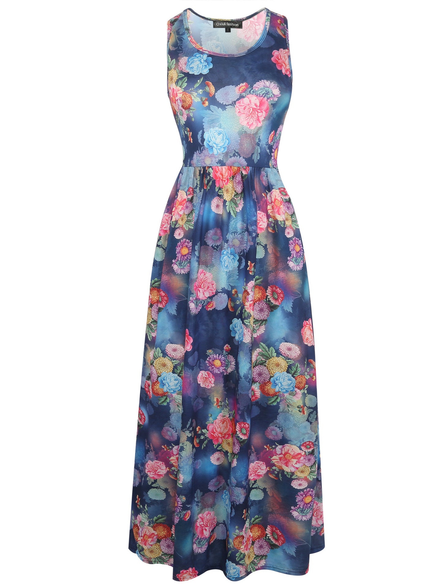 Floral Scoop Tank Maxi Dress