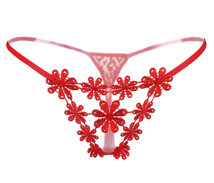 Bloemen front g string panty