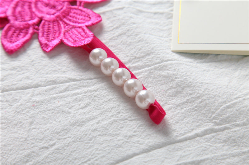 Flower Applique Pearl Strand G String