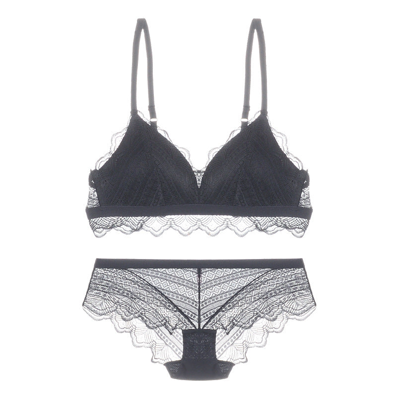 Patterned Statement Bra and Panty Set