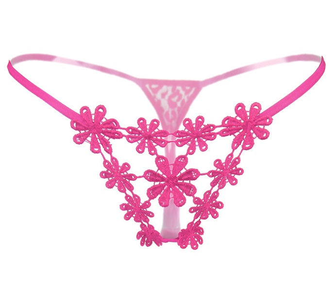 Bloemen front g string panty