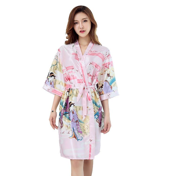 Geisha Art Print Lingerie Robe