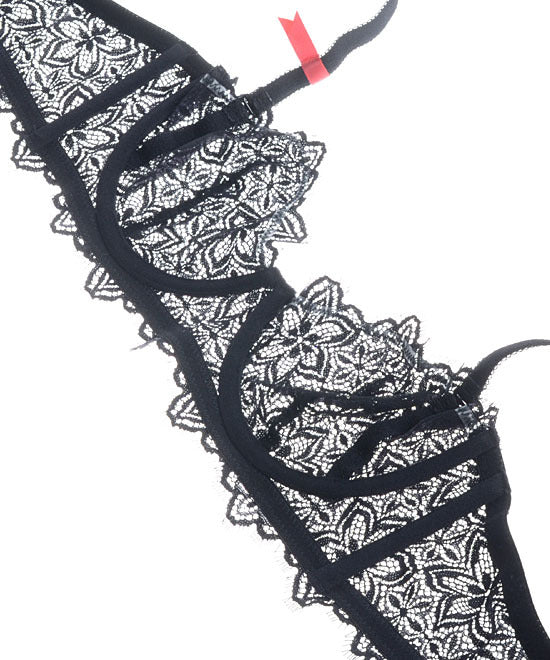 Peekaboo Lace Balconette Bra and Panty Set