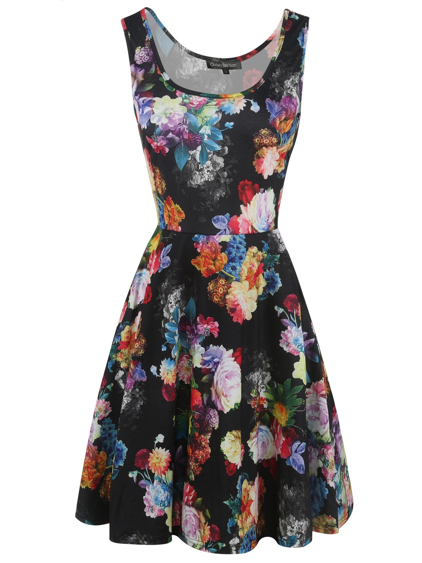 Robe de char scoop de profond floral