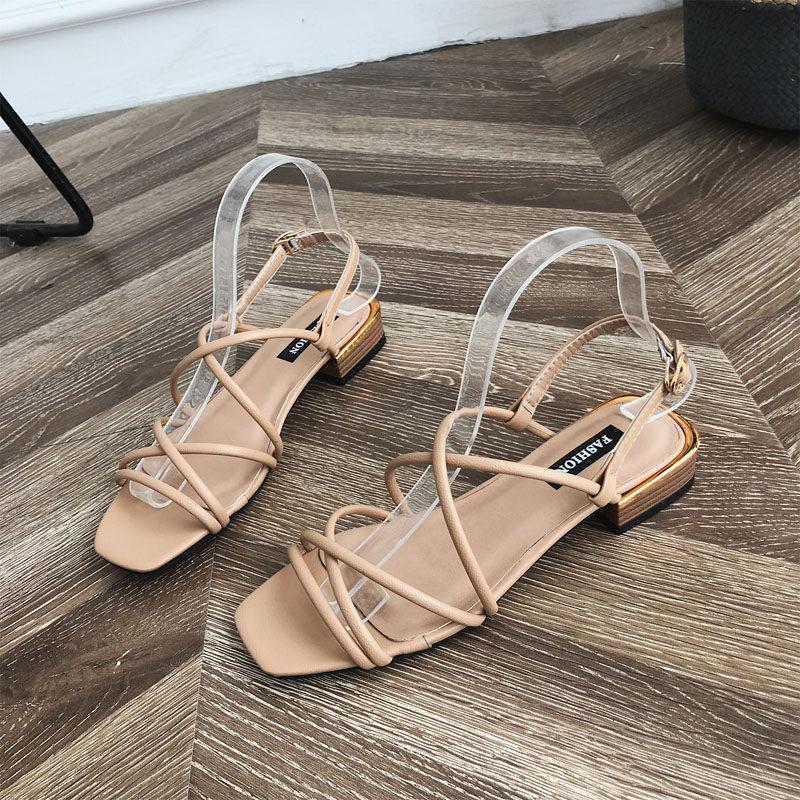 Buisriem enkel wrap sandalen