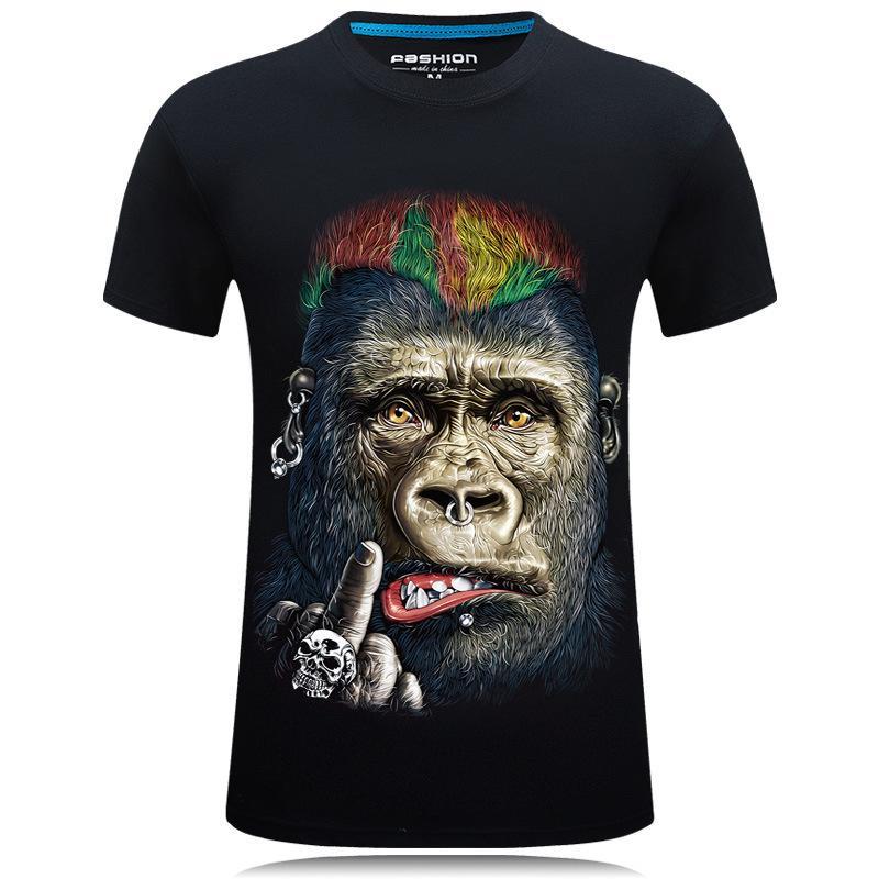 Punk rock gorilla gezicht shirt