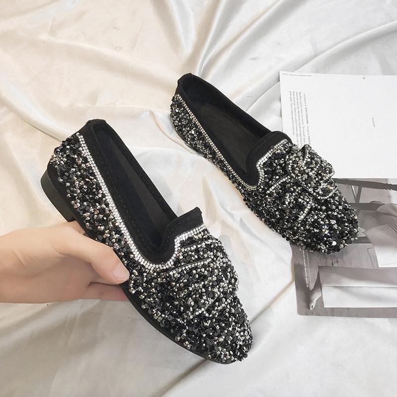 Sassy Sequined Loafer Flats