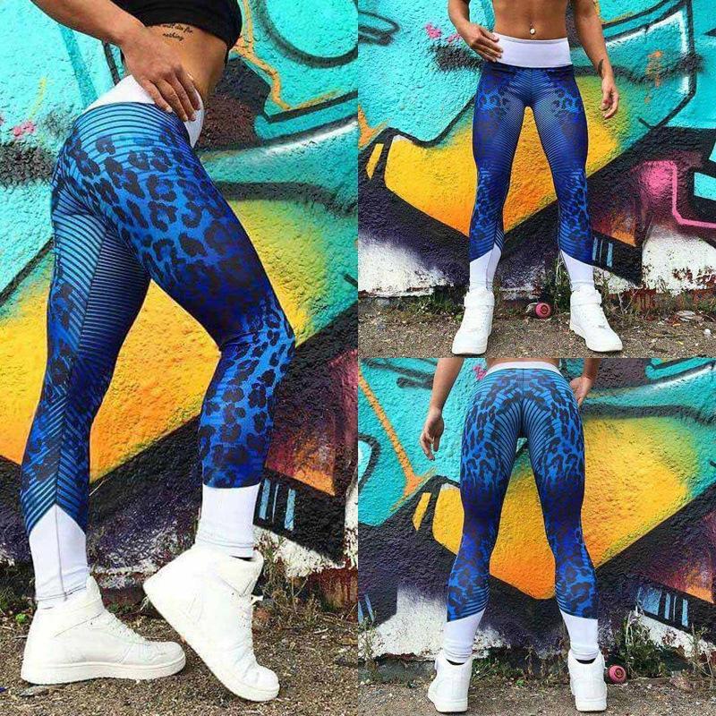 Sportliche Leggings mit Gepardenstreifen