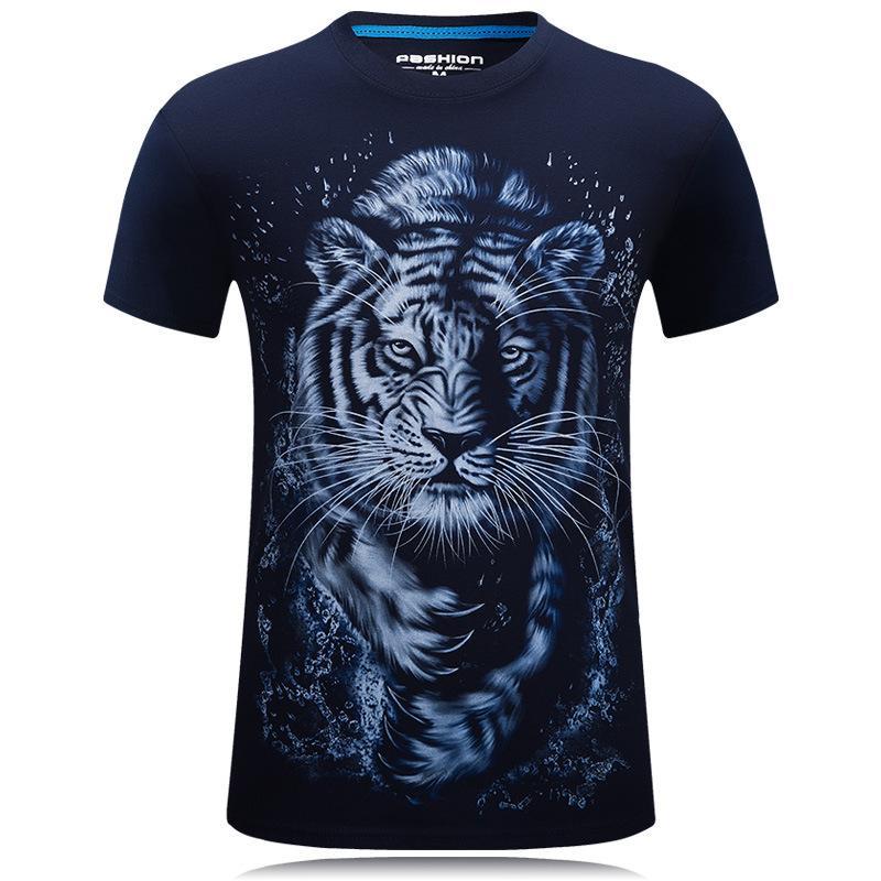 Wit tijger shirt met korte mouwen