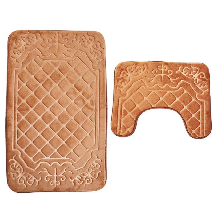 Quilted Luxury Contour Bath Mat Set