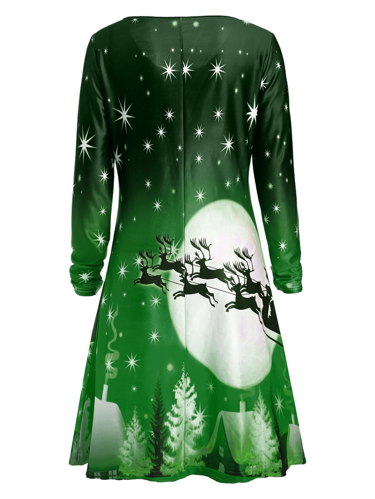 Christmas Night Long Sleeve Dress - Theone Apparel