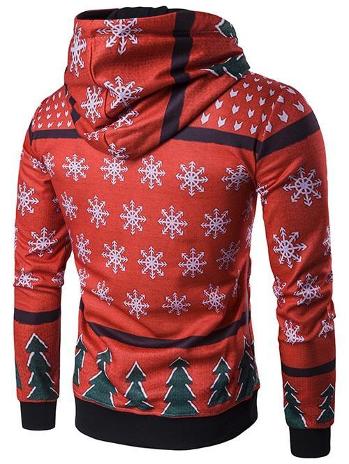 Christmas Tree and Snowflake Holiday Hoodie - Theone Apparel